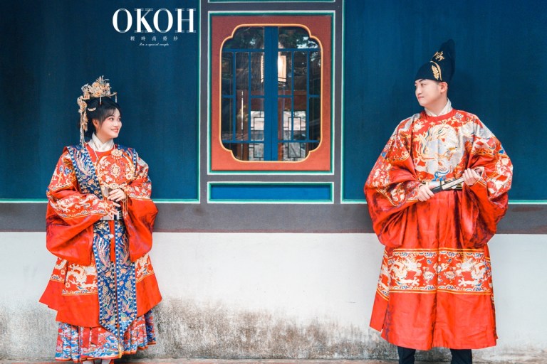 新北婚紗OKOH本篇告訴準新人漢婚服漢婚禮之必備！盤點讓漢婚服婚紗照大加分的拍照道具有哪些？