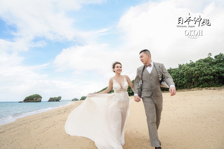 沖繩海灘見證納豆依依八年生死相戀!食尚玩家超浪漫求婚兼蜜月旅遊好去處!OKOH海外婚紗攝影團隊帶你沖繩日本婚紗攝影拍起來好理由~